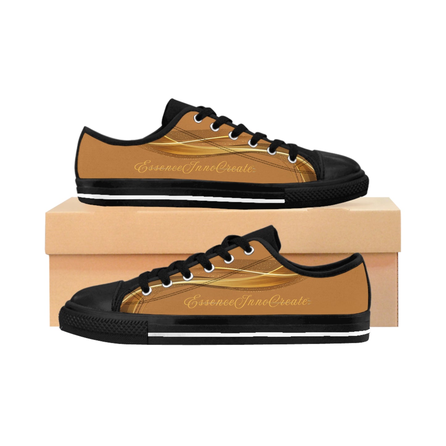 Ladies EssenceInnoCreate Striped | LowTop Sneakers | Light Brown