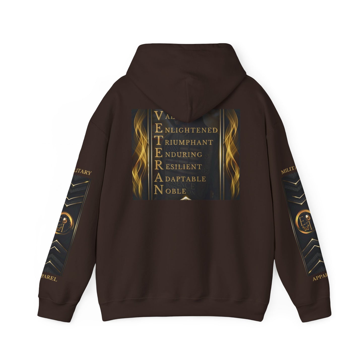 Veteran Qualities Warrior Six | DC Chocolate Hoodie | Military & Service Tribute