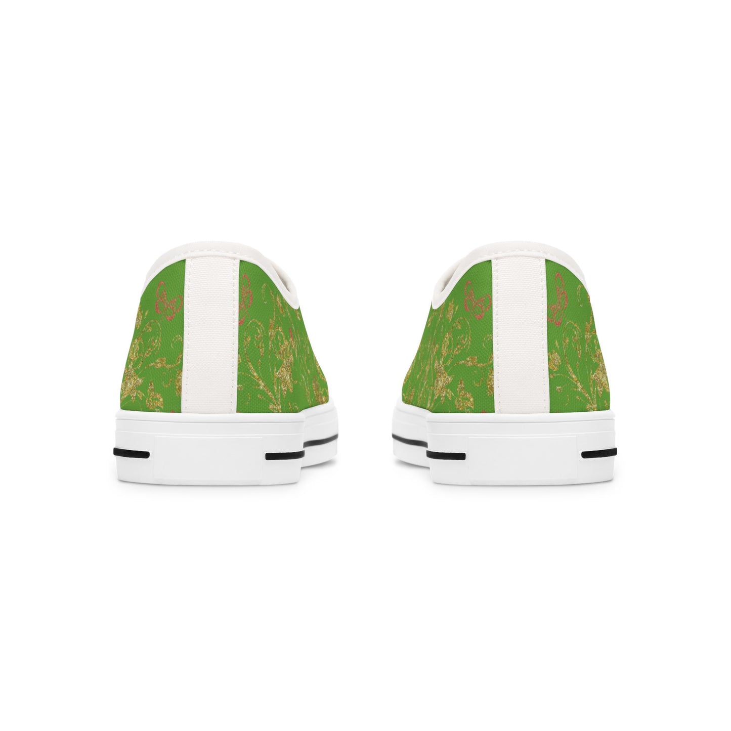 Ladies Bohemian Butterfly | Light Green | White Sole LowTops