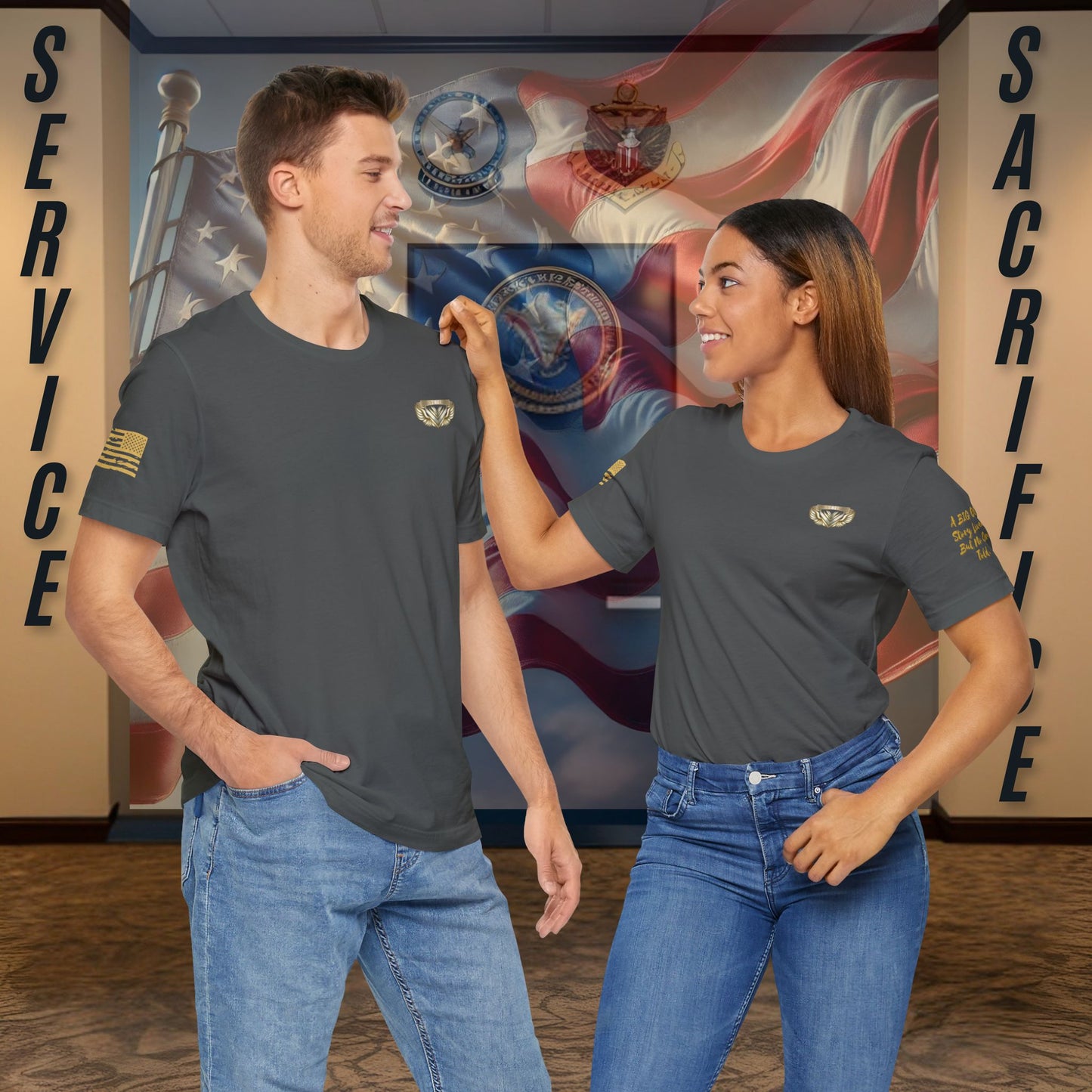 Essence Asphalt Veteran Tee – Minimalist Tribute Shirt