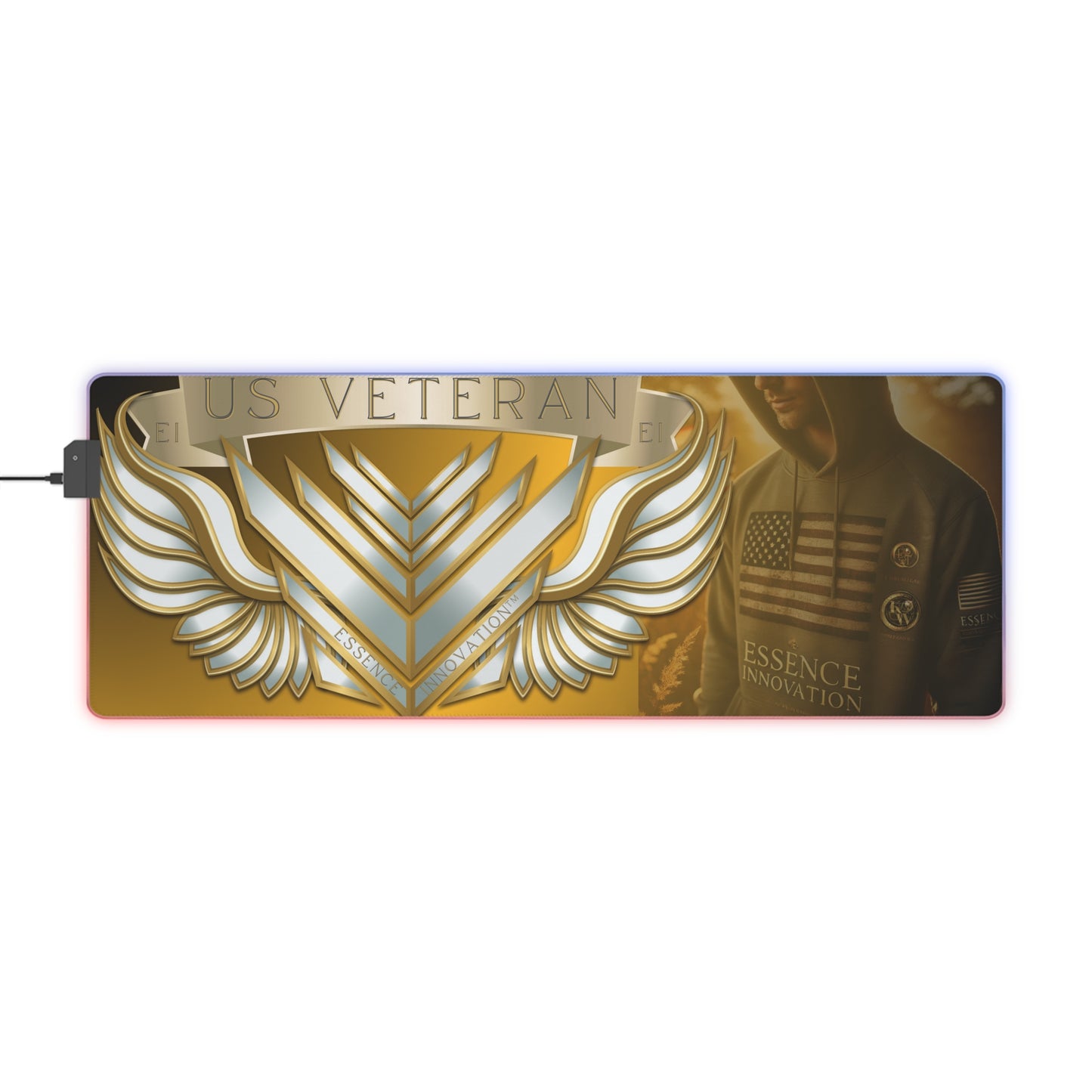 US Veteran | LED Gaming Mouse Pad | 4 Sizes