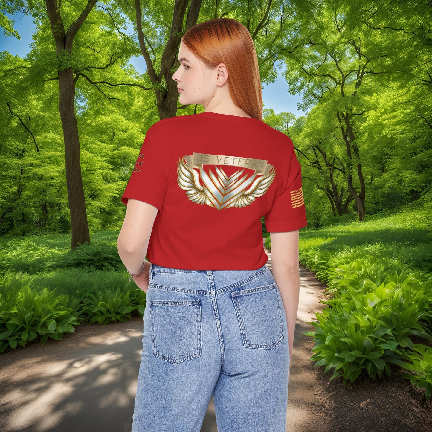 Essence Red Veteran Tee – Patriotic Tribute T-Shirt