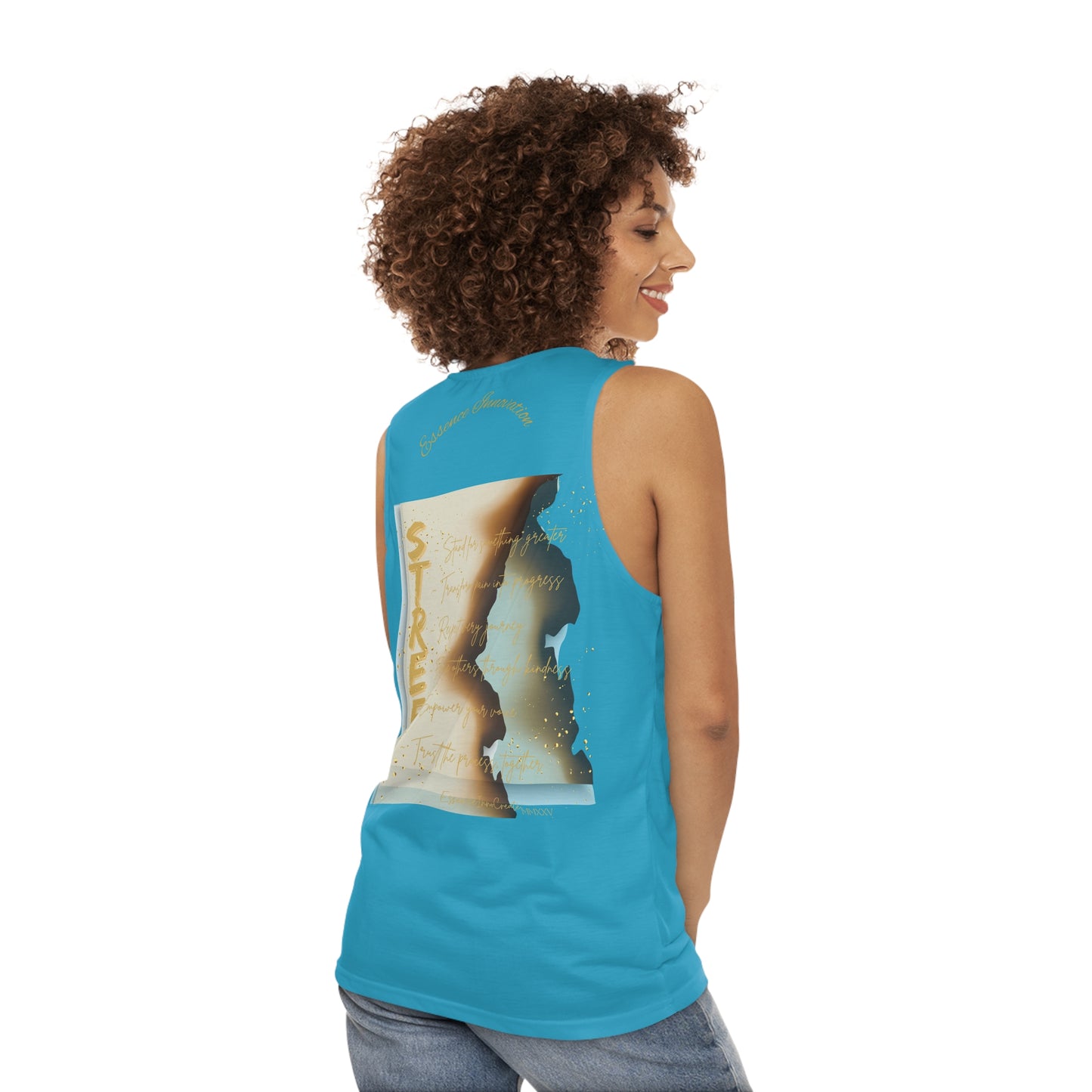 STREET Gold Graffiti XV | Unisex Tank Top | Turquoise