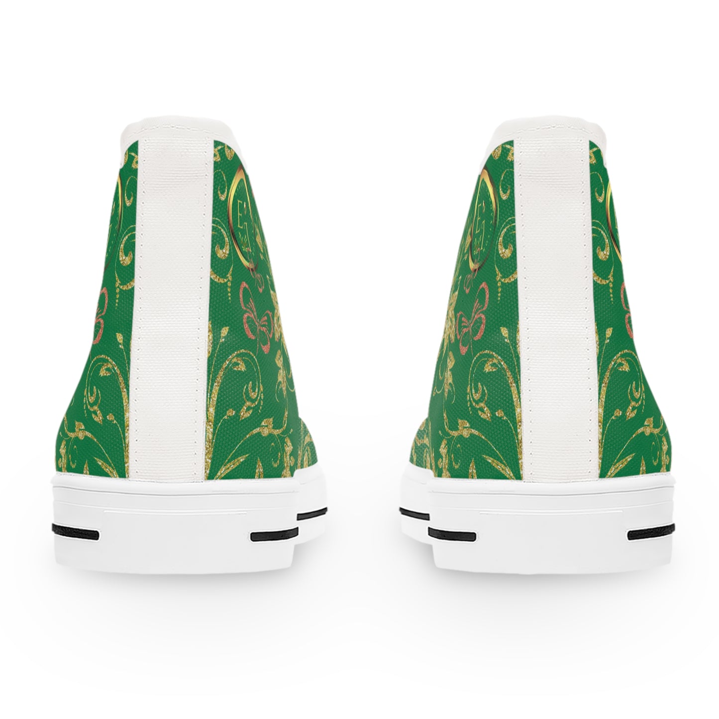 Ladies Bohemian Butterfly | Green | White Sole HighTops