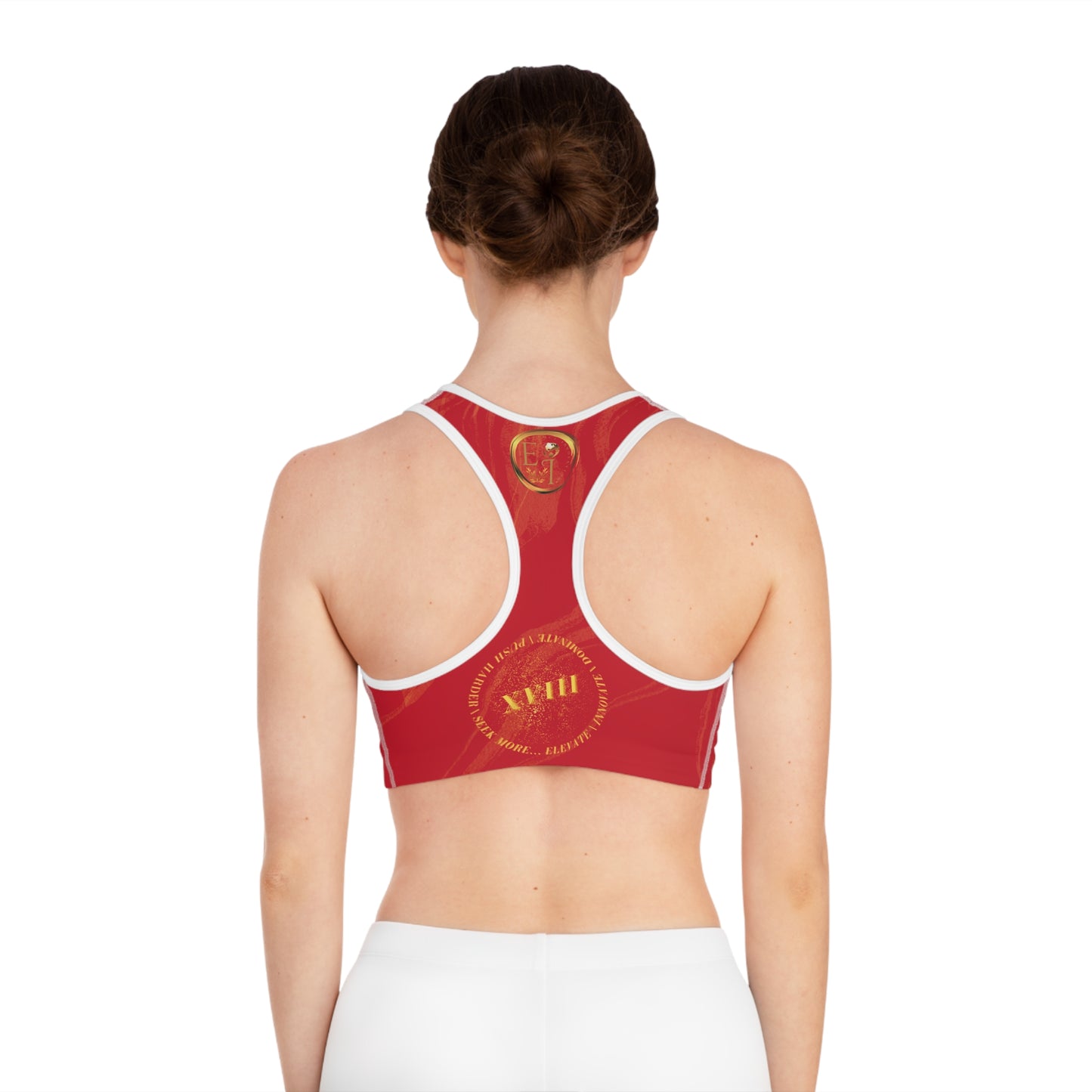 Seek More SBS X | EI Sports Bra Stripped | Dark Red