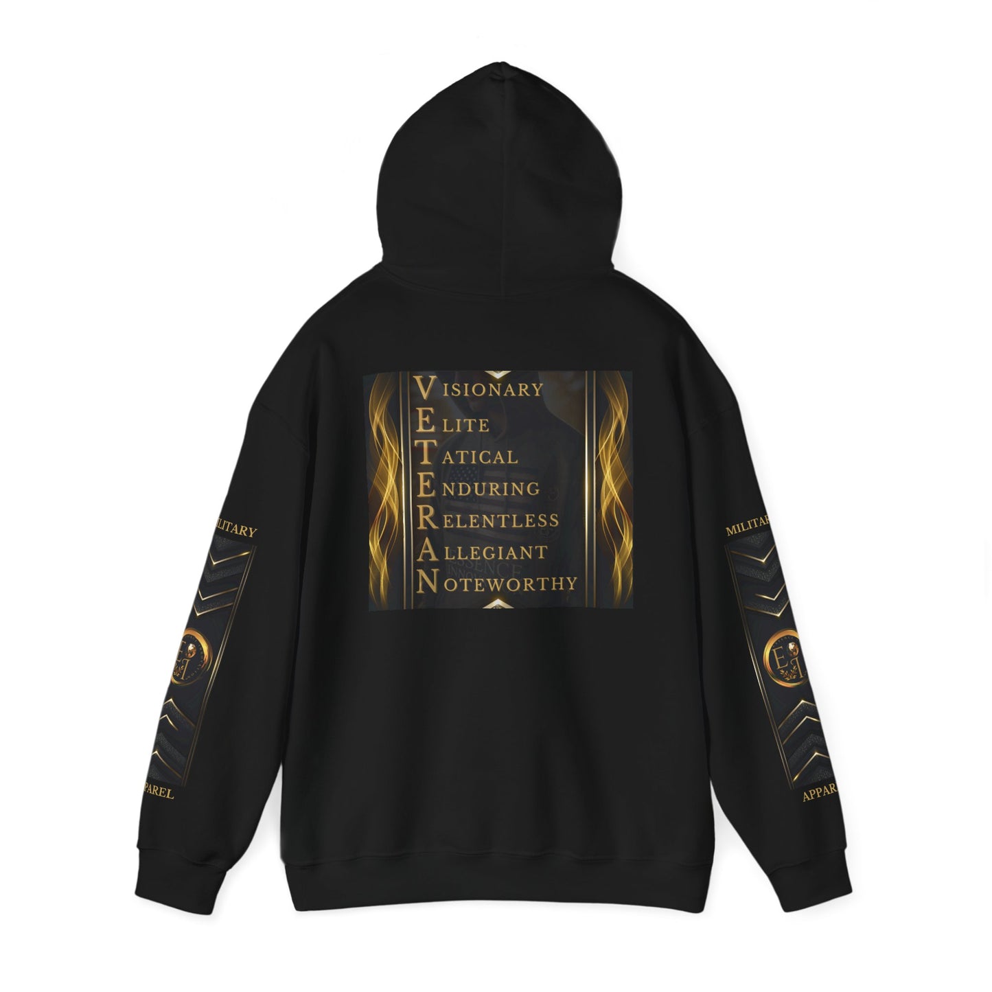 Veteran Qualities Serviceman One | Black Hoodie | Honor & Commitment