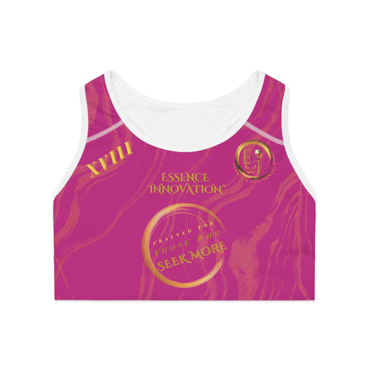 Seek More SBS XVIII | EI Sports Bra Stripped | Pink