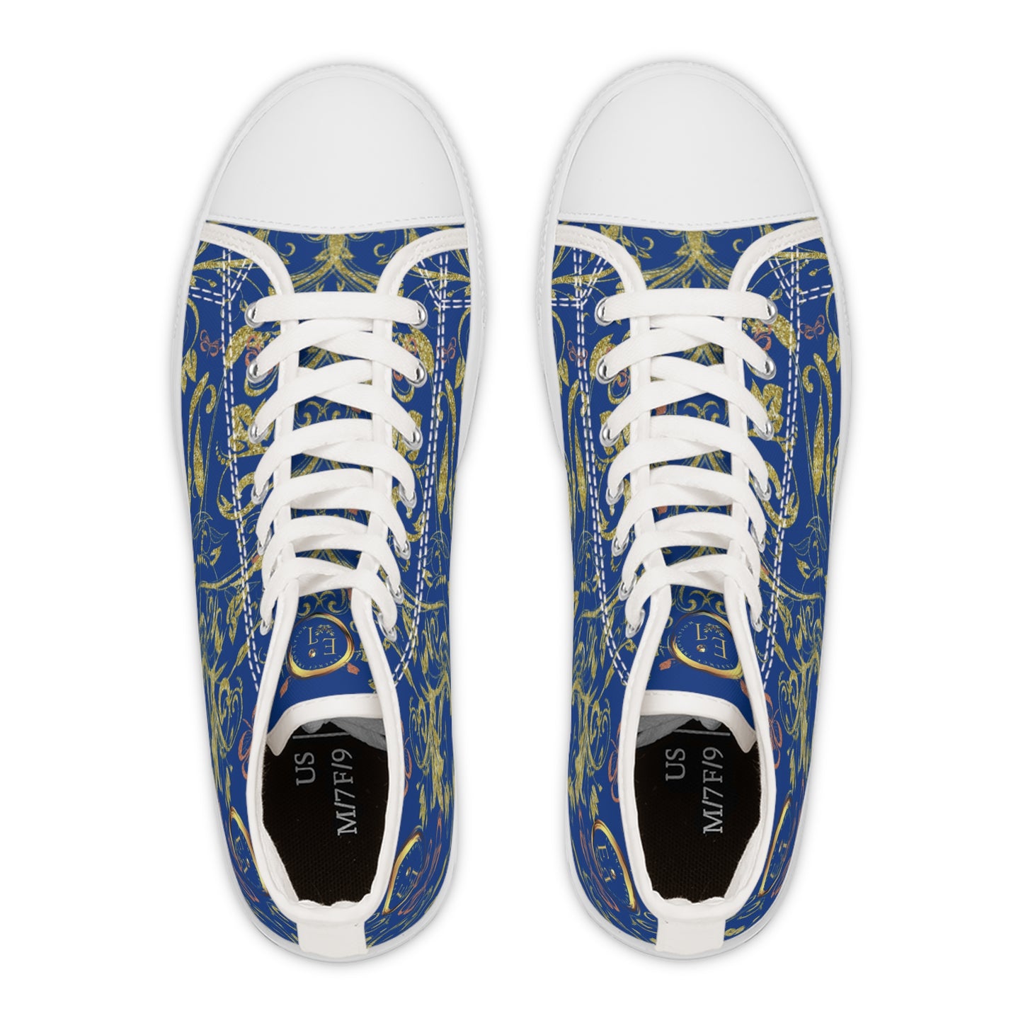 Ladies Bohemian Butterfly | Dark Blue | White Sole HighTops