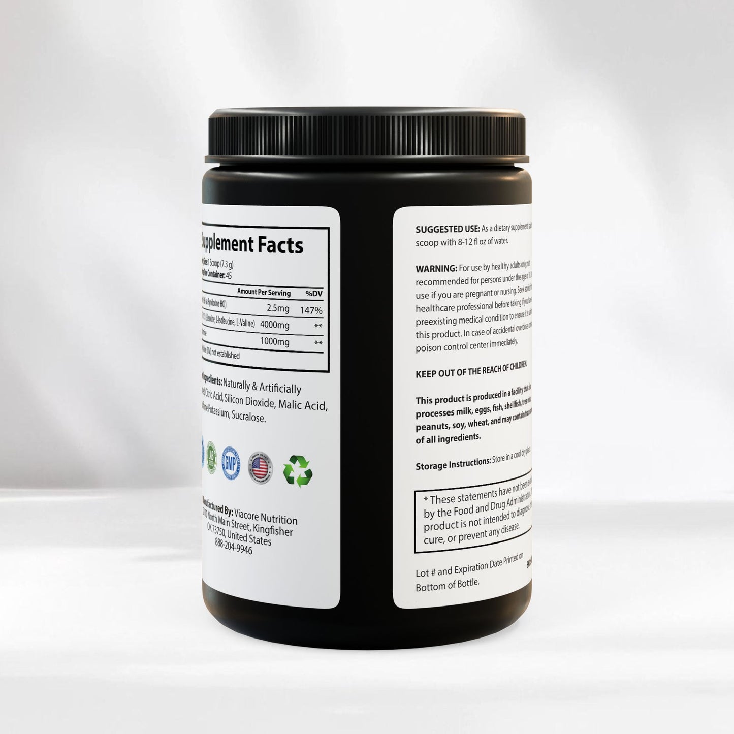 EI BCAA Supplement | Watermelon Flavor | 325g, 45 Servings