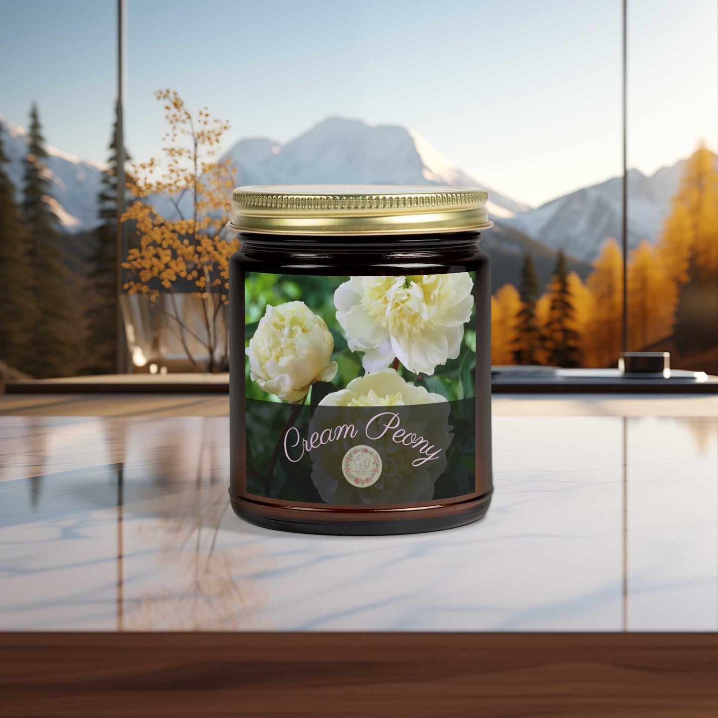 Fragrant Flower | Velvet Vanilla Candle | Cream Peony | 4oz, 9oz