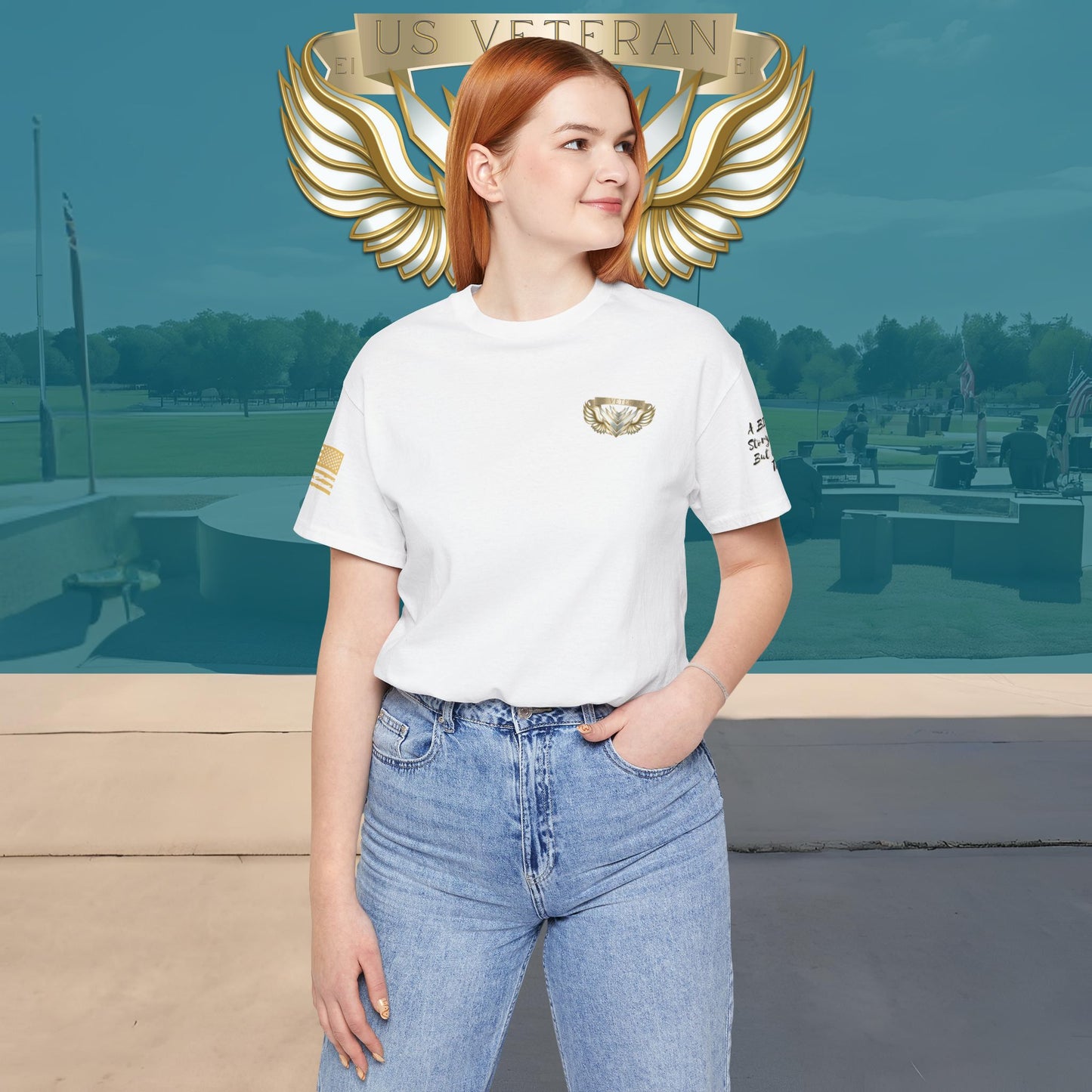 Essence White Veteran Tee – Clean Tribute T-Shirt