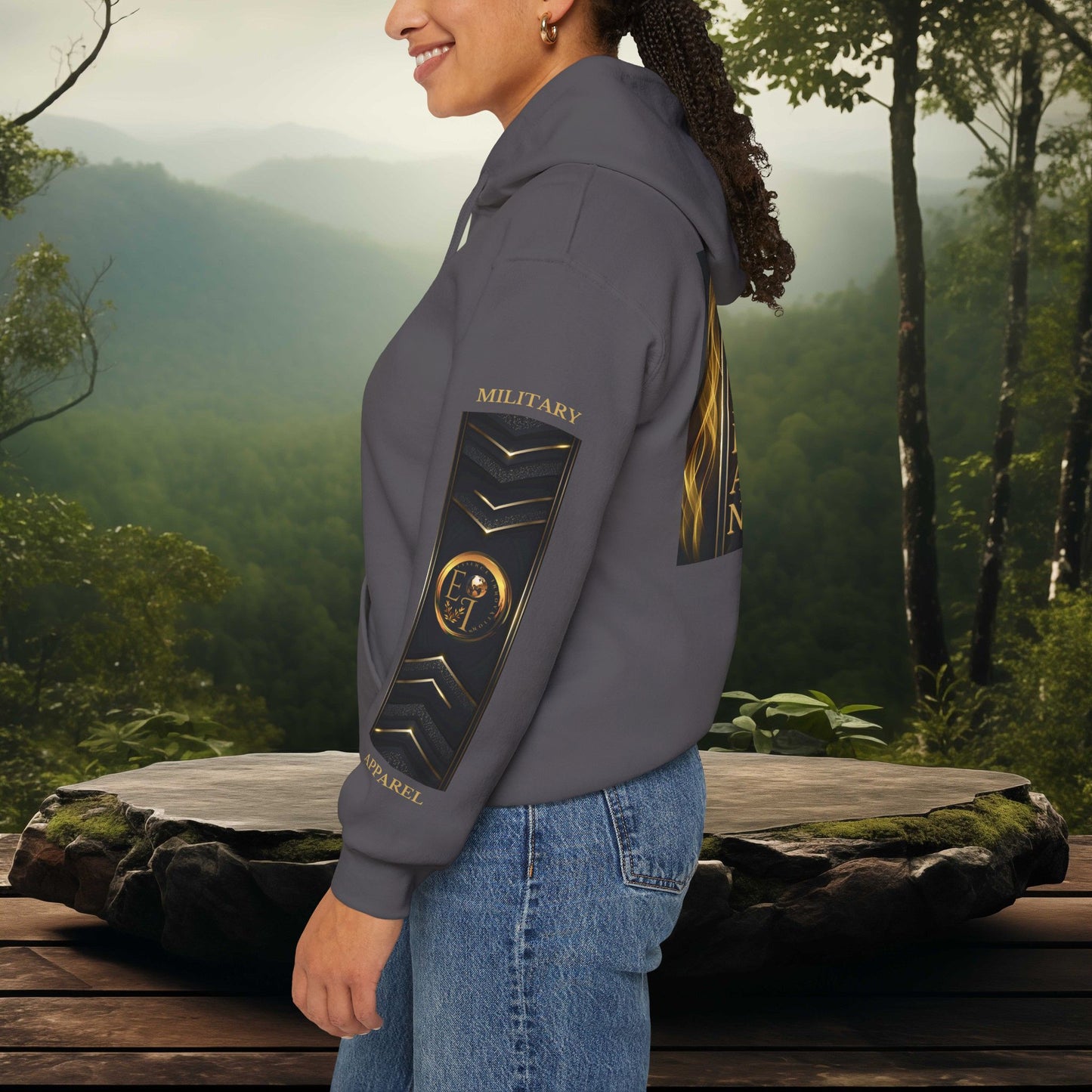 Veteran Qualities Leader Two | Charcoal Hoodie | Military & Service Tribute