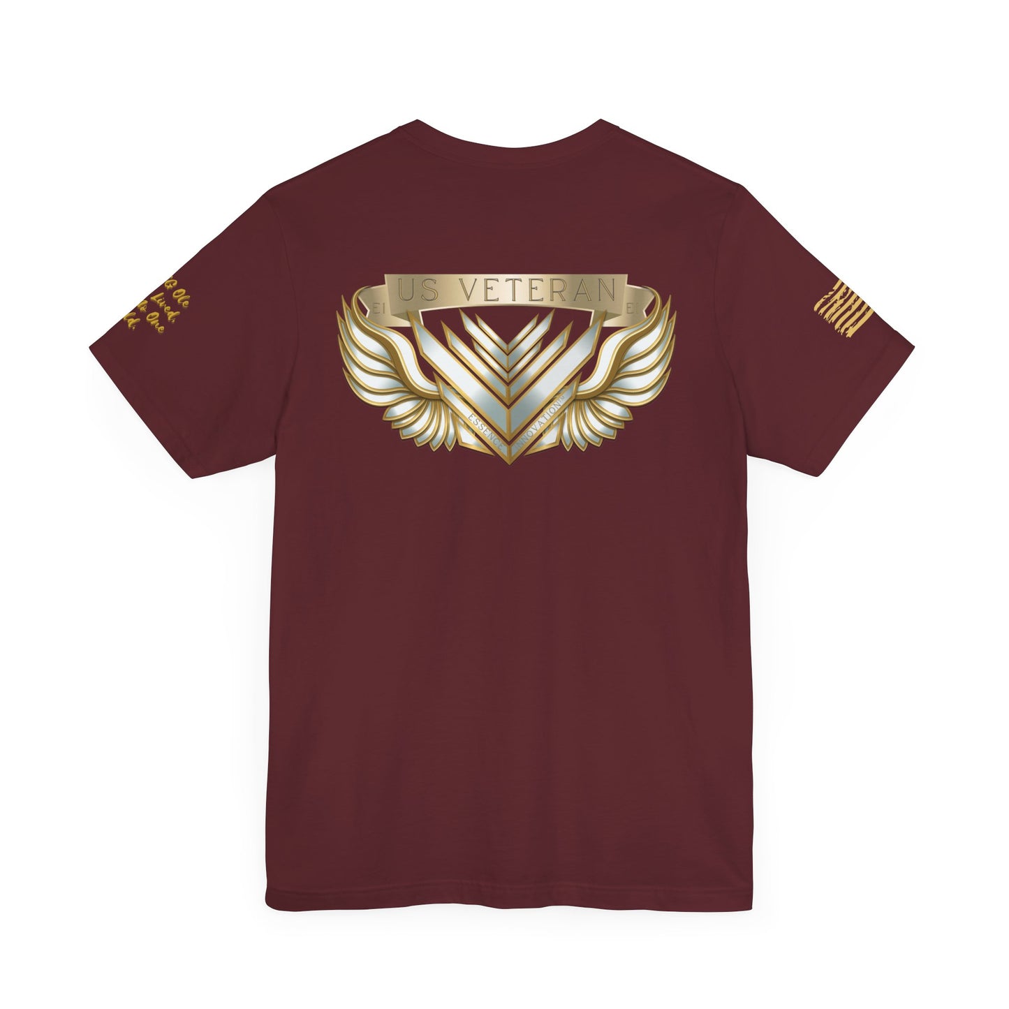 Essence Maroon Veteran Tee – Bold Patriotic T-Shirt
