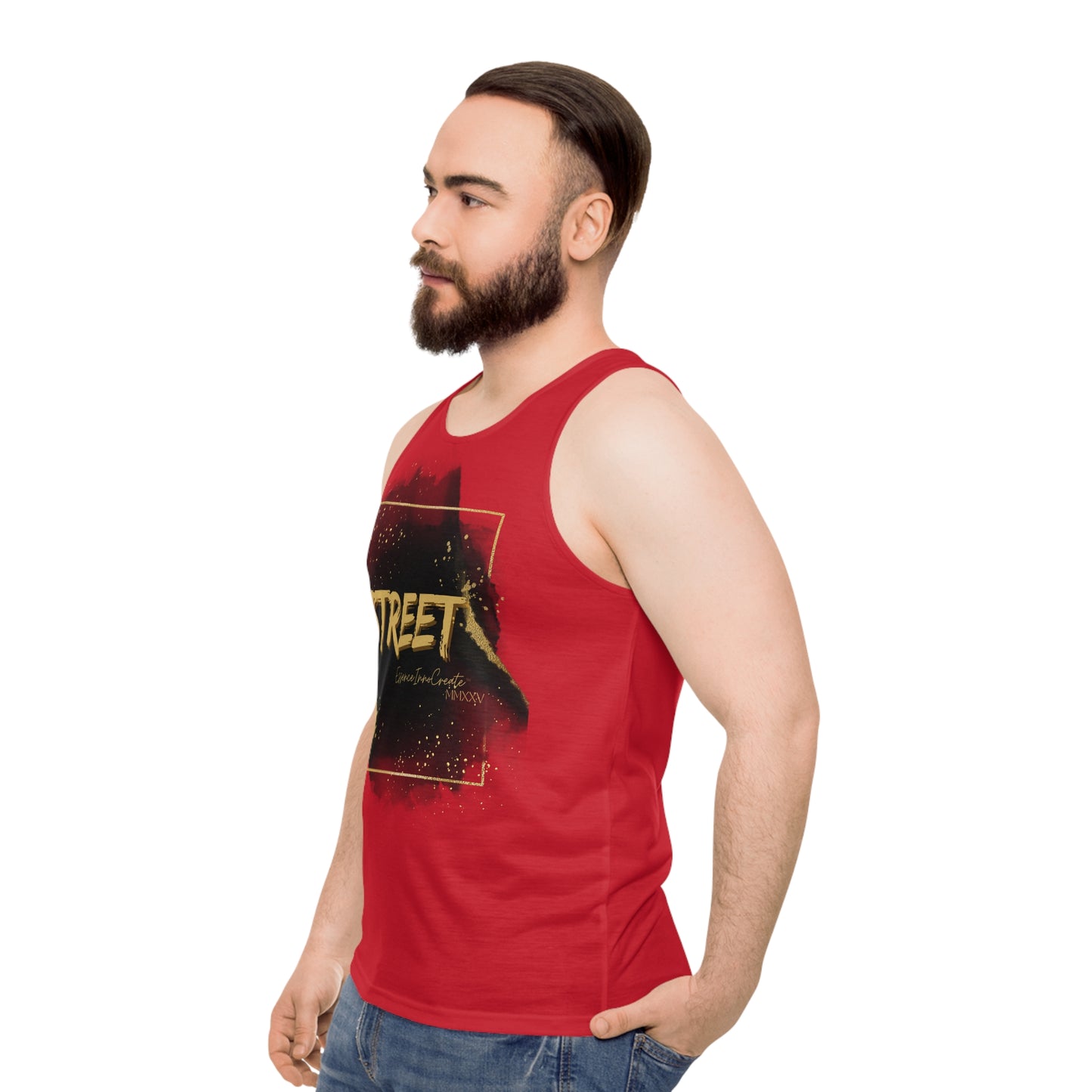 Street Wear Tank X | EssenceInnoCreate | Dark Red