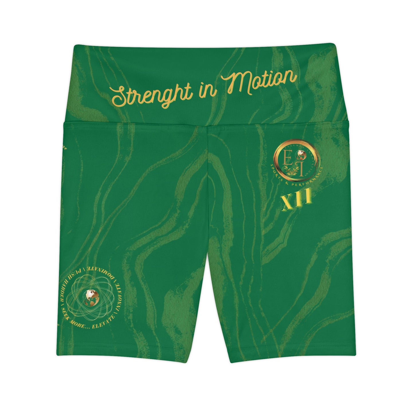 Seek More WSS XII | EI Sports Workout Shorts Striped | Dark Green