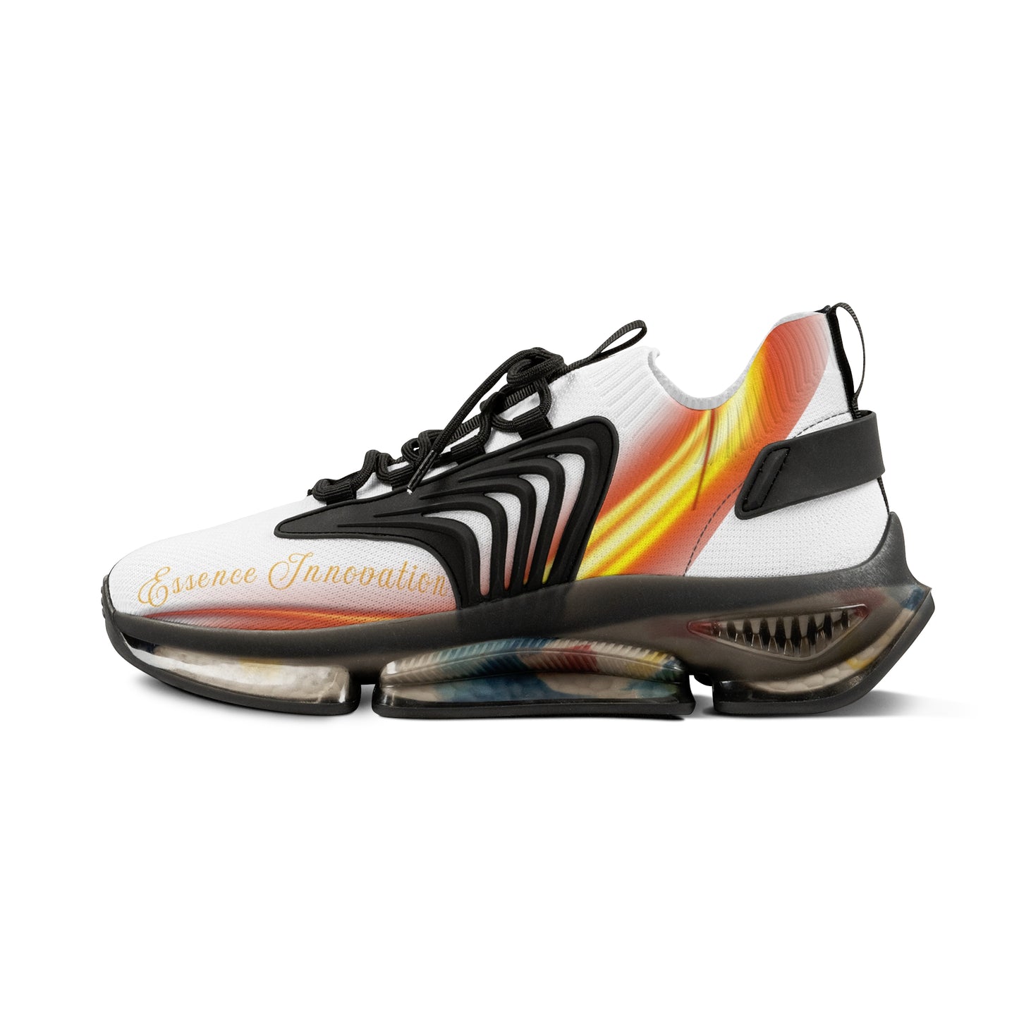 White Trendsetter Flame Black | Men’s Performance Sneakers | Black Sole