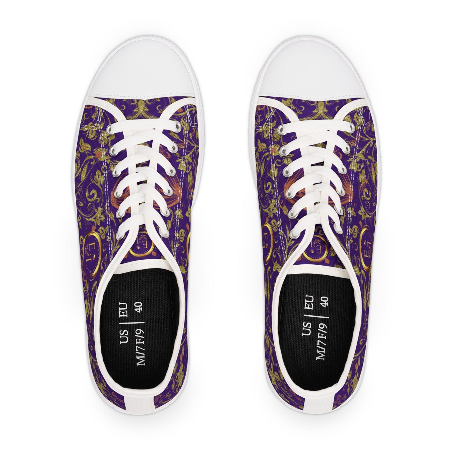 Ladies Bohemian Butterfly | Purple | White Sole LowTops