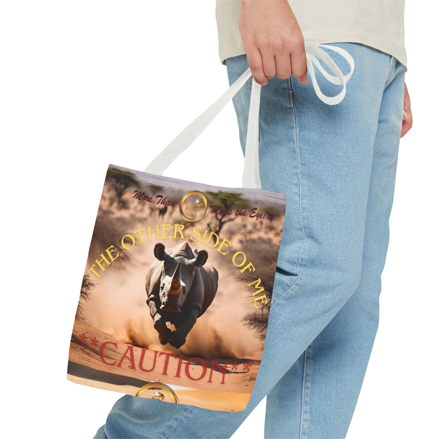 Bold Caution Tote Bag, Wild Animal Lover Gift, Unique Fashion Accessory, Eco-Friendly Shopping Bag, Perfect for Wildlife Enthusiasts