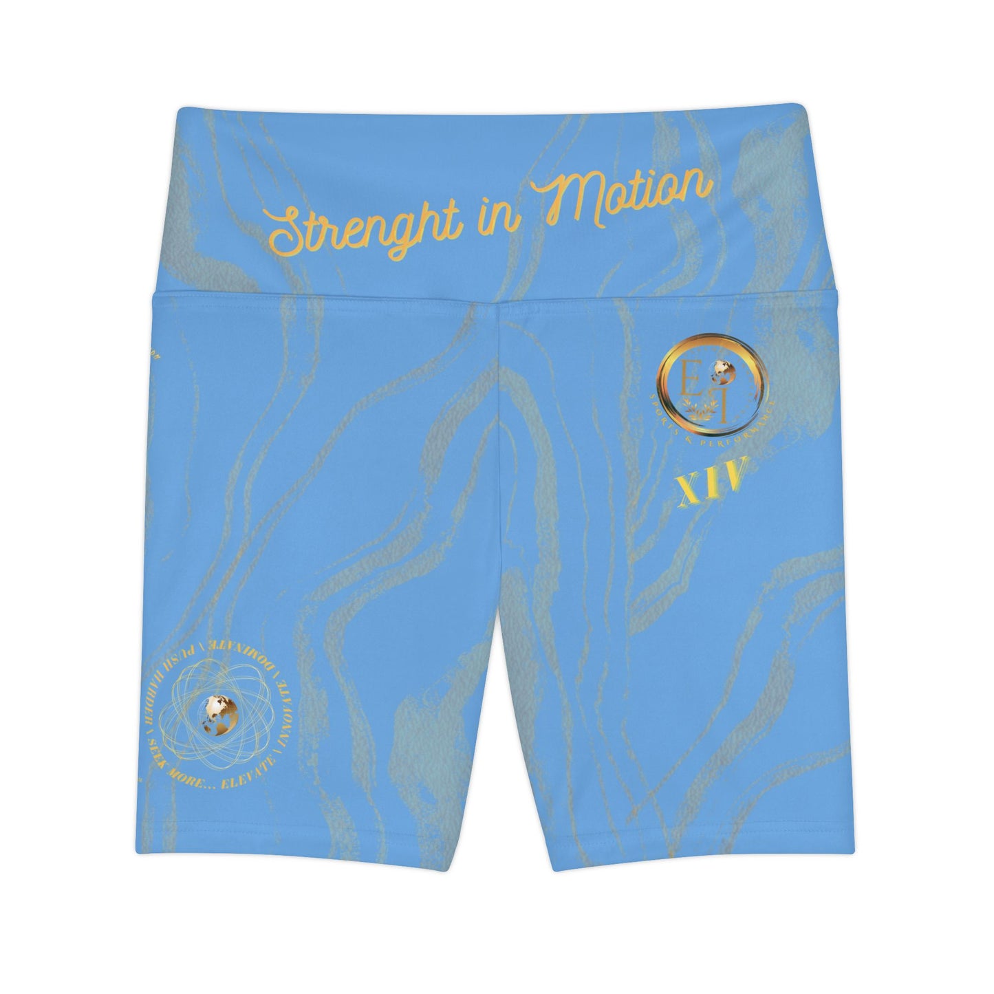 Seek More WSS XIV | EI Sports Workout Shorts Striped | Light Blue