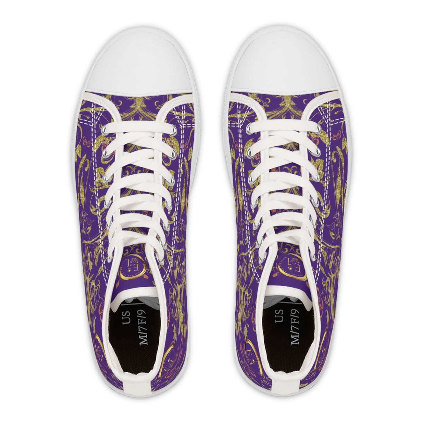 Ladies Bohemian Butterfly | Purple | White Sole HighTops