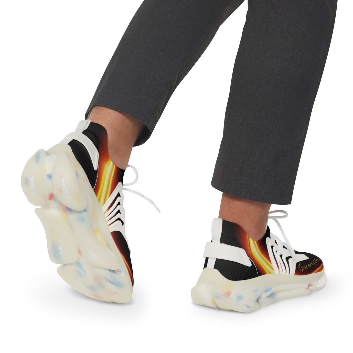 Black Trendsetter Flame | Men’s Performance Sneakers | White Sole