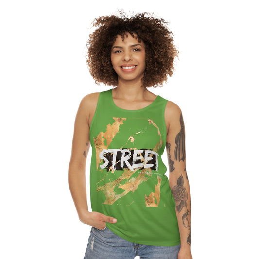 STREET Gold Graffiti XXIV | Unisex Tank Top | Light Green