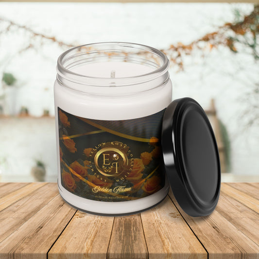 Yellow Rose Golden Flame | Peppered Passionfruit | Scented Soy Candle | 9oz