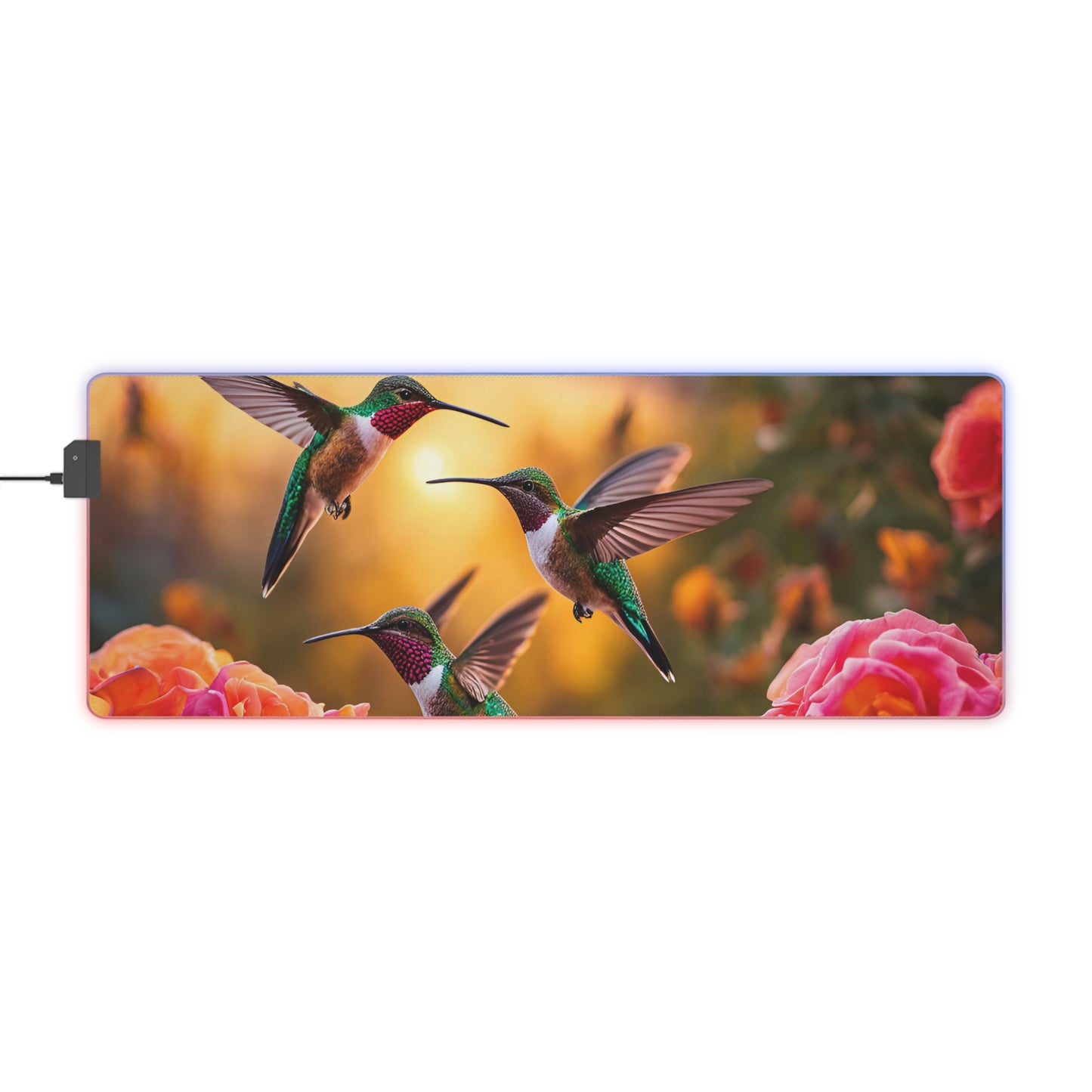 Hummingbird Paradise Mouse Pad | LED Gaming Mouse Pad | 4 Sizes
