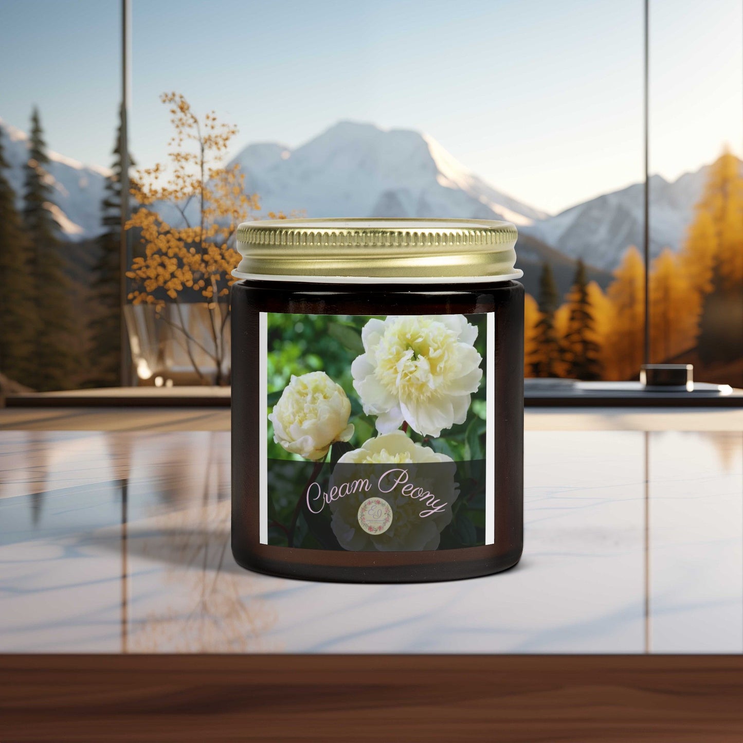 Fragrant Flower | Velvet Vanilla Candle | Cream Peony | 4oz, 9oz