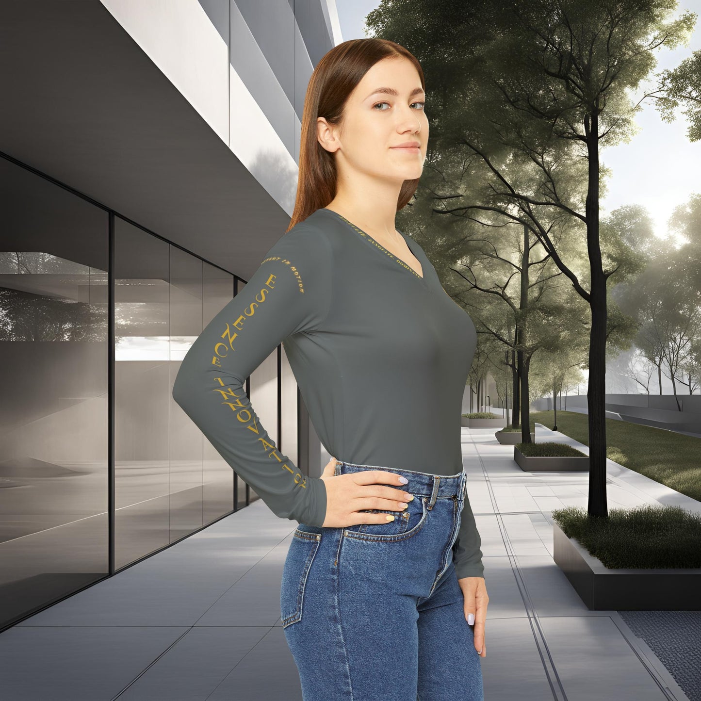 Seek More Performance VIII | EI Sports LS V-Neck | Dark Grey