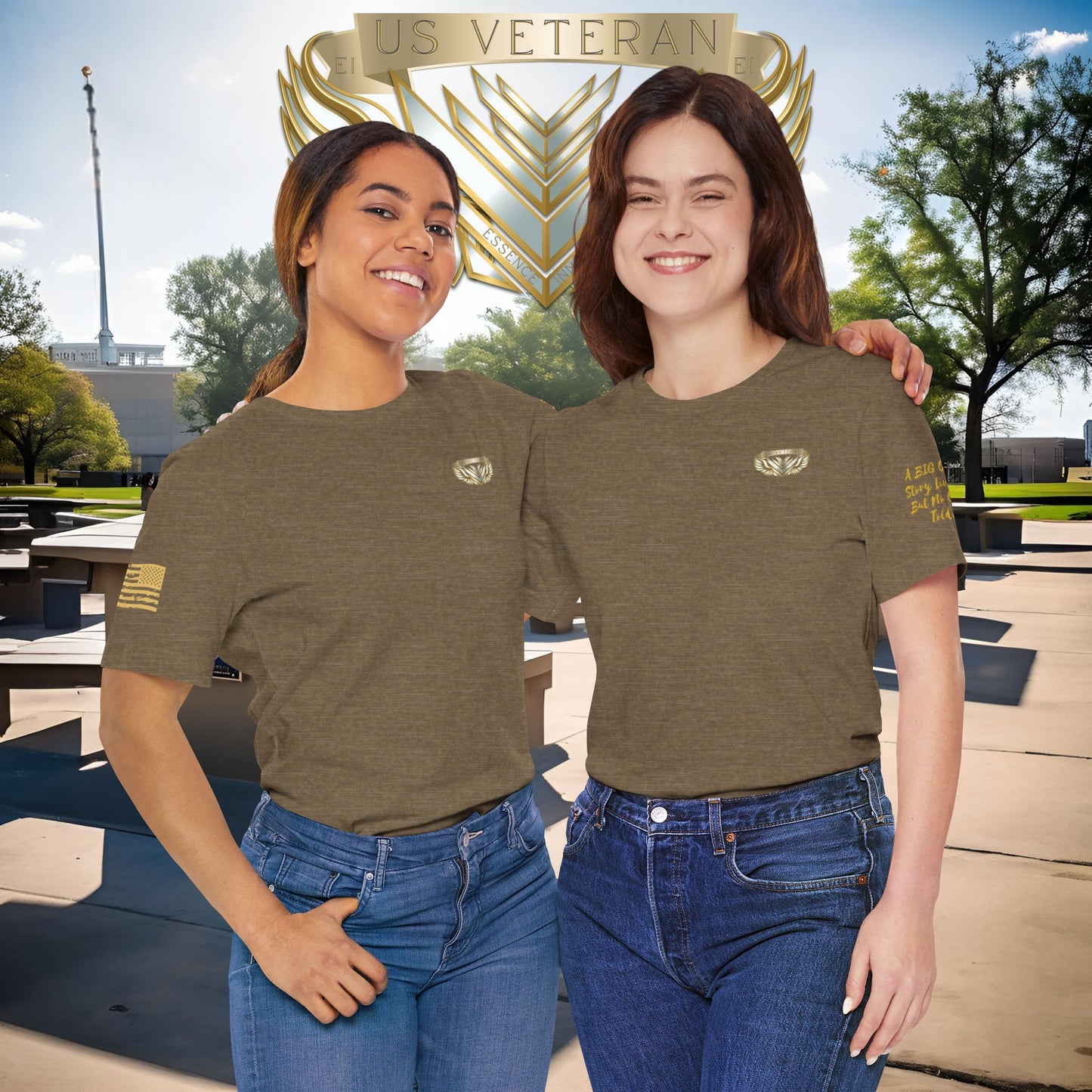 Essence Olive Veteran Tee – Military Tribute T-Shirt