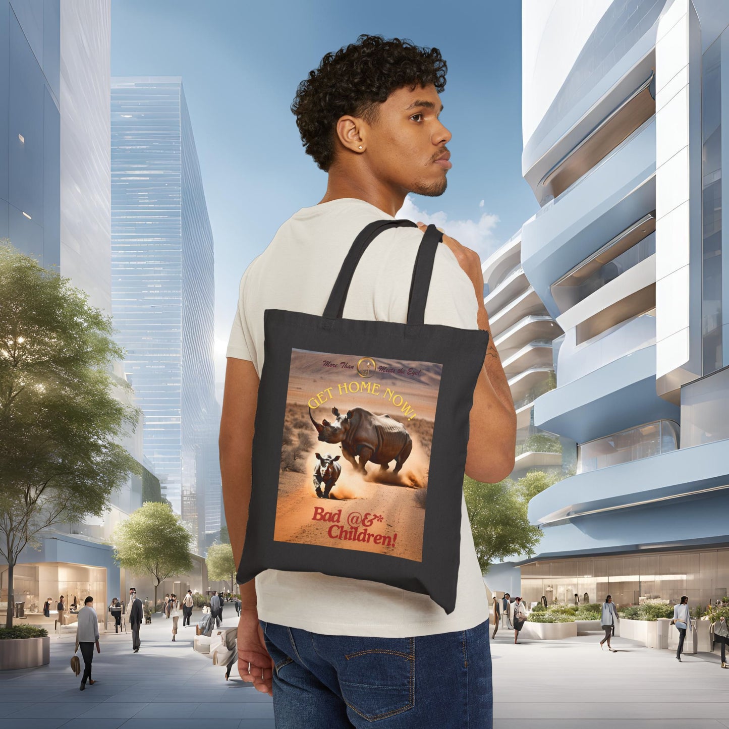 Playful Cotton Canvas Tote Bag - Fun Gift for Kids, Eco-Friendly, Stylish Carrying Solution for School, Shopping, and Adventure