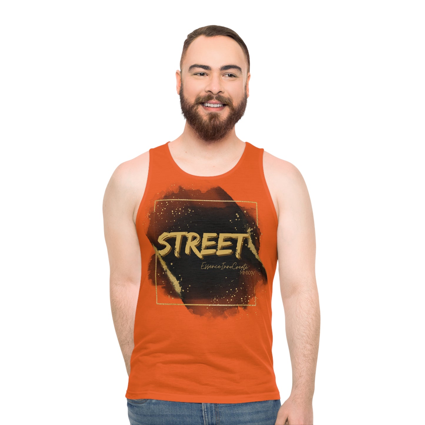 Street Wear Tank XI | EssenceInnoCreate | Orange