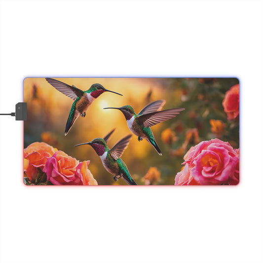 Hummingbird Paradise | LED Gaming Mouse Pad | 4 Sizes