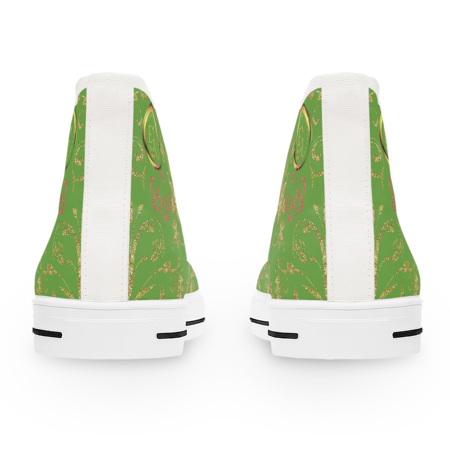 Ladies Bohemian Butterfly | Light Green | White Sole HighTops