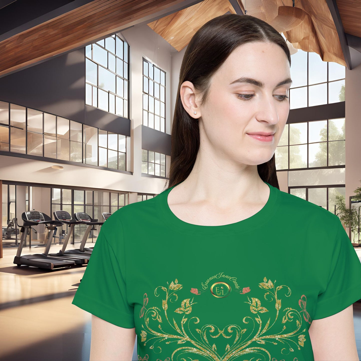 Butterfly Blossom Tee XII | EssenceInnoCreate | Dark Green