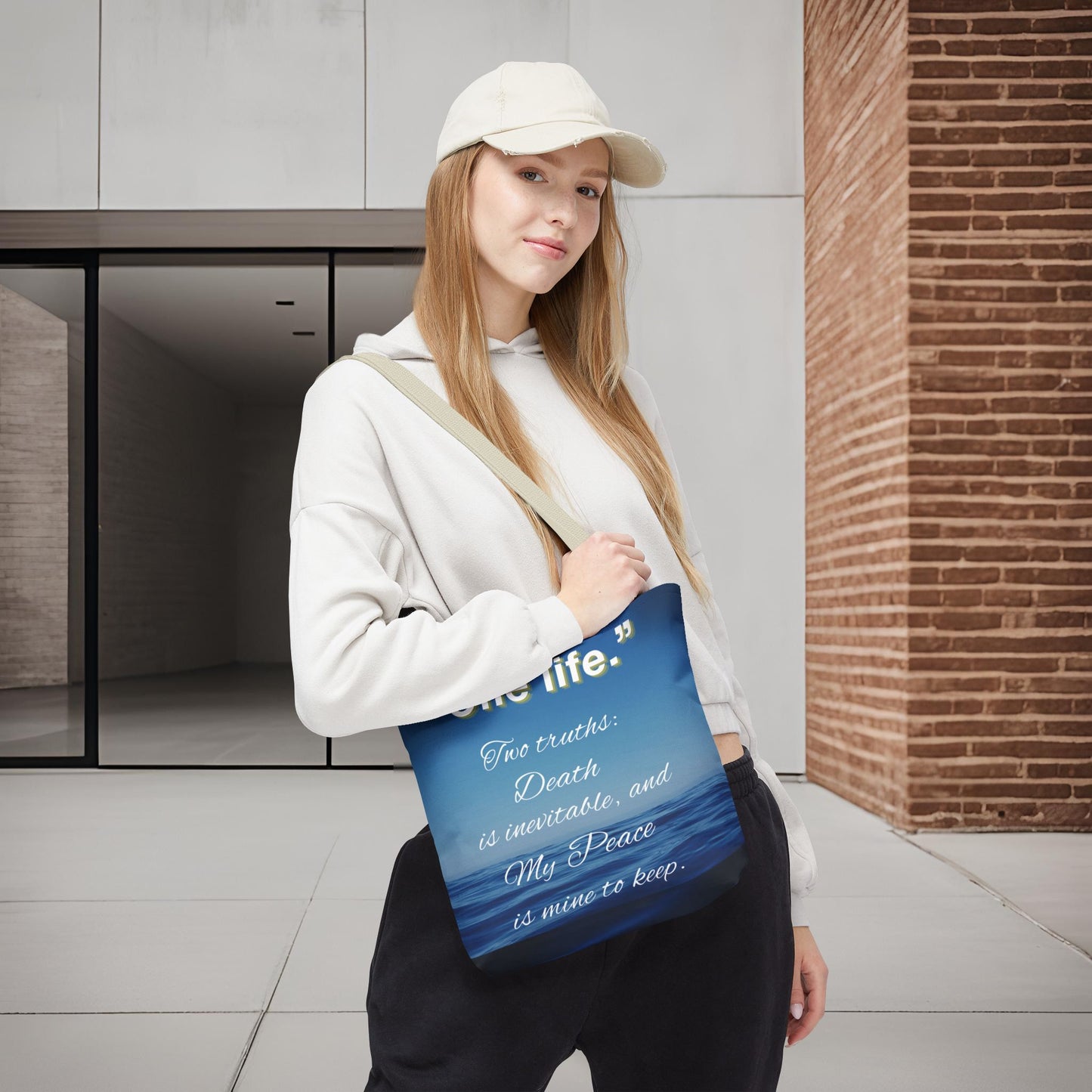 "One Life" – Two Truths Oceanic Quote Tote Bag