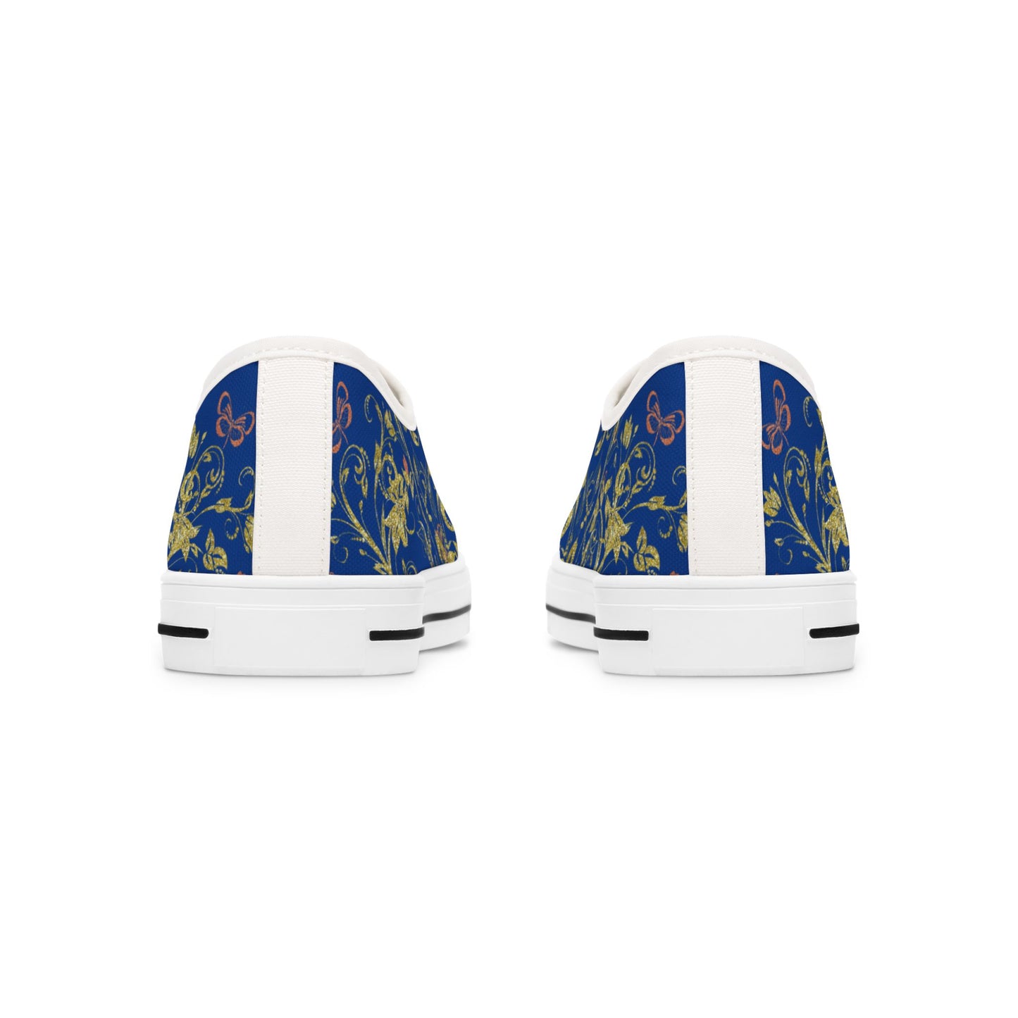 Ladies Bohemian Butterfly | Dark Blue | White Sole LowTops