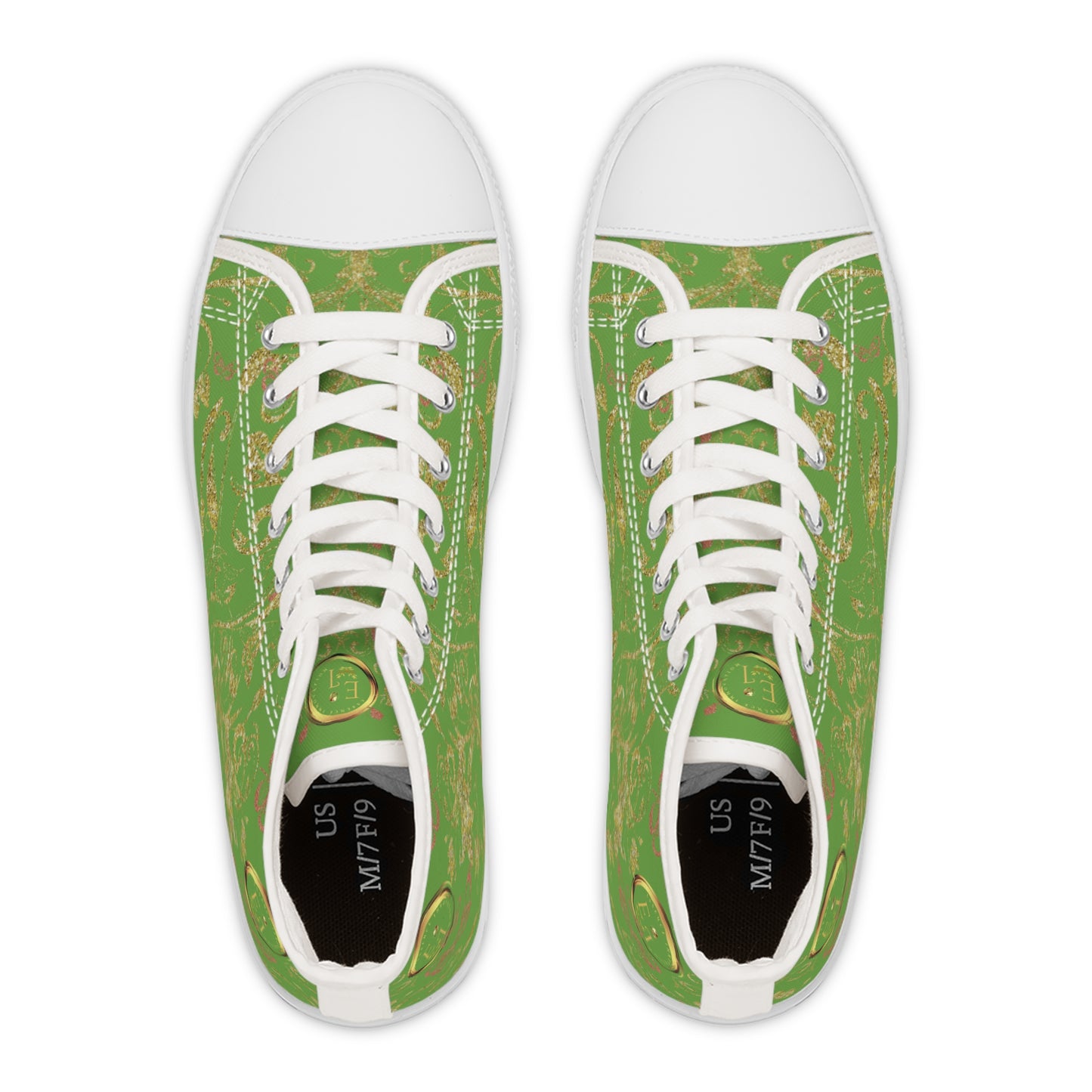 Ladies Bohemian Butterfly | Light Green | White Sole HighTops