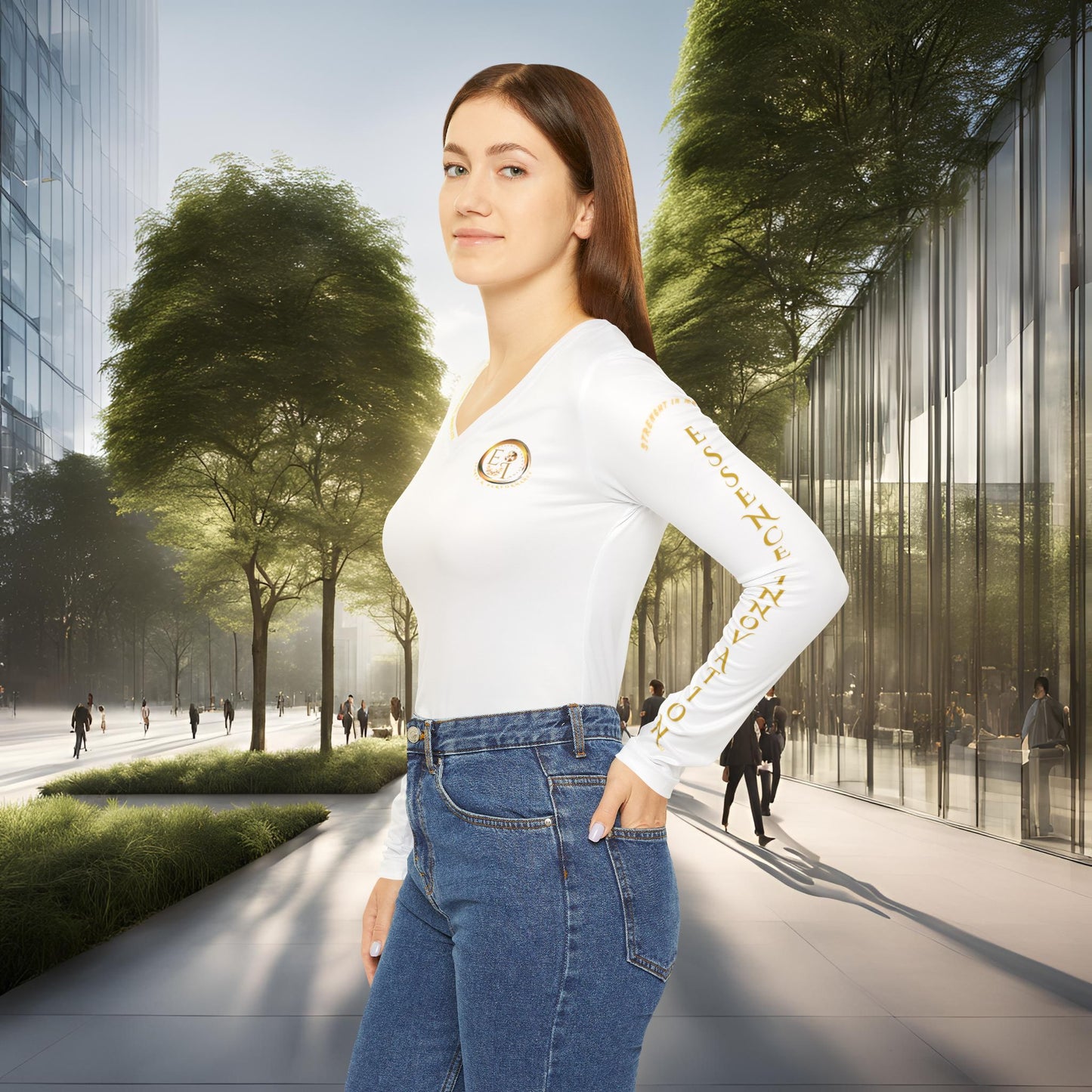 Seek More Performance VI | EI Sports LS V-Neck | White