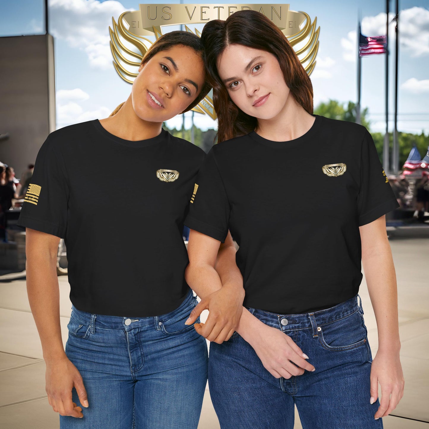 Essence Black Veteran Tee – Patriotic Shirt by Veteran-Owned Brand