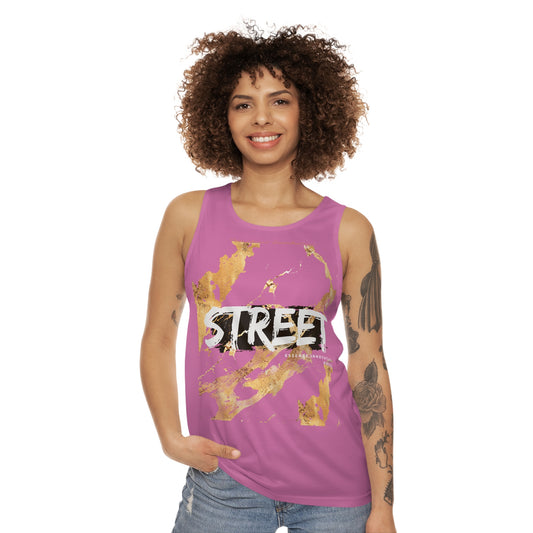 STREET Gold Graffiti XVII | Unisex Tank Top | Light Pink