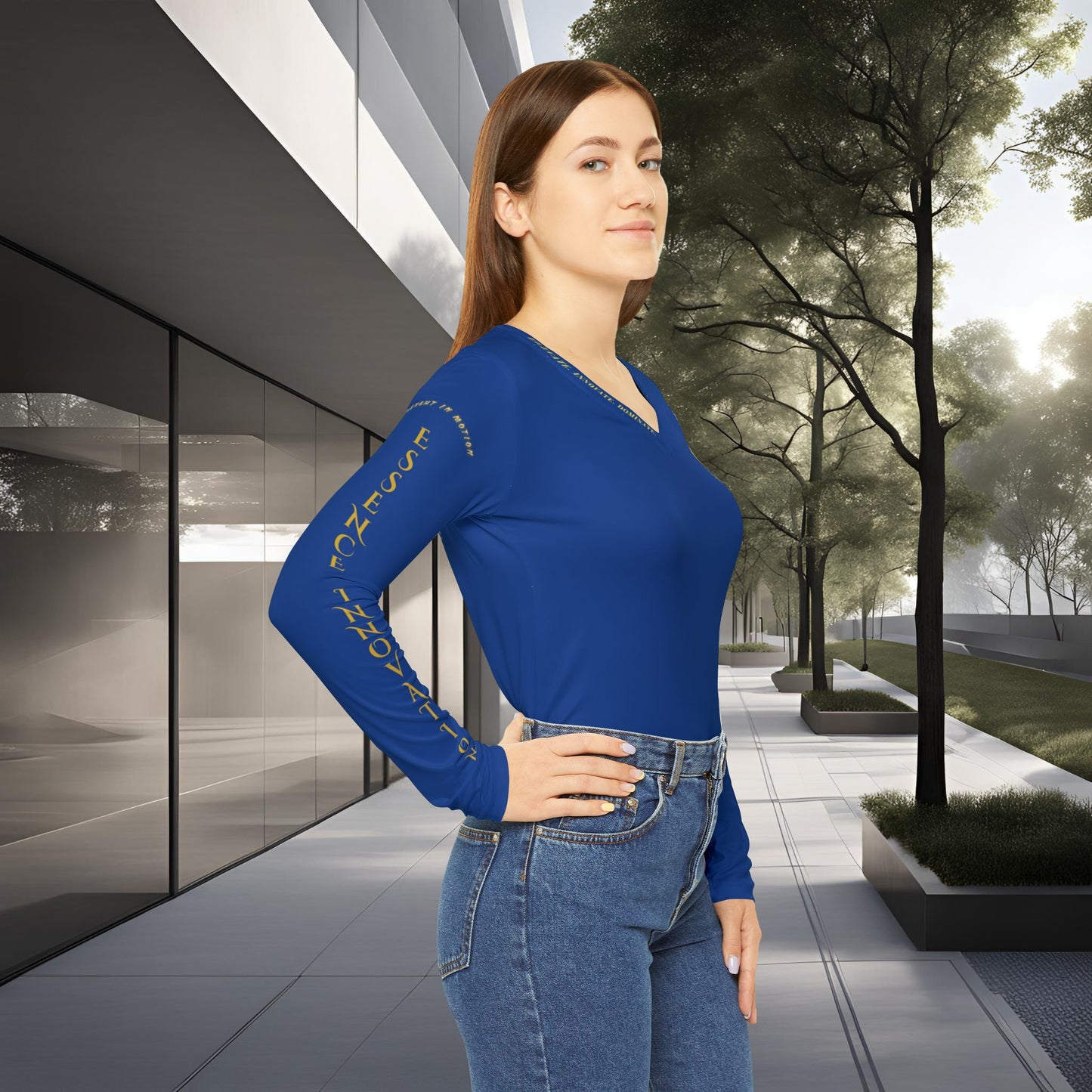 Seek More Performance XIII | EI Sports LS V-Neck | Dark Blue