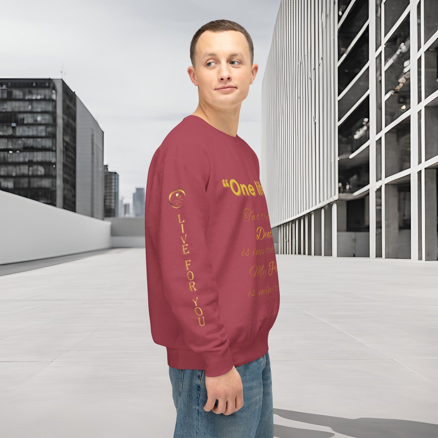 One Life Sweatshirt Crimson | The Grounded Edition | EI Apparel