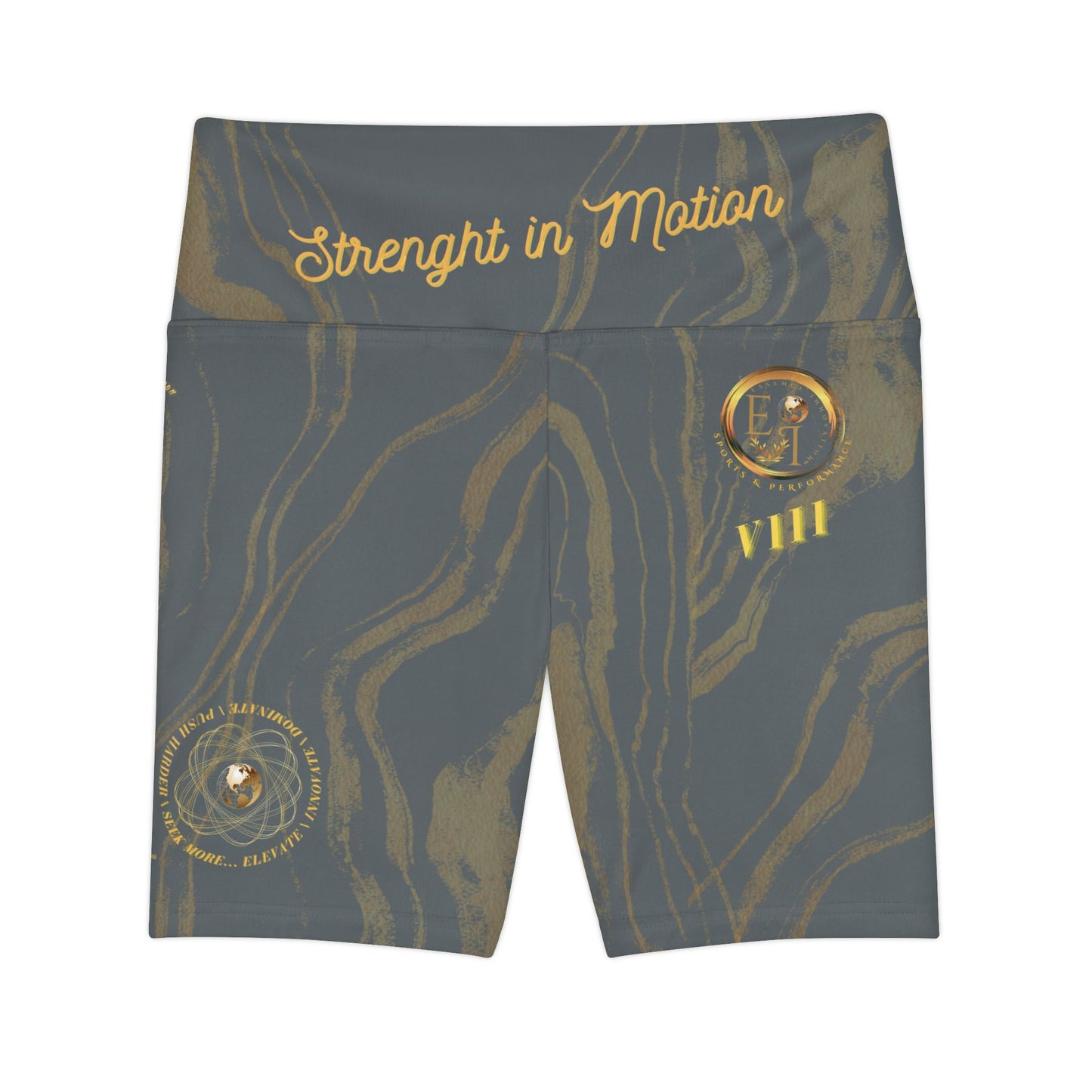 Seek More WSS VIII | EI Sports Workout Shorts Striped | Dark Grey