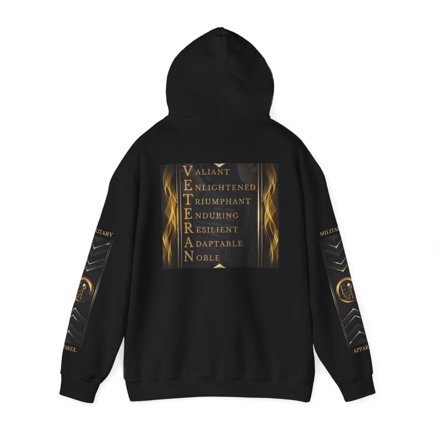Veteran Qualities Warrior One | Black Hoodie | Strength & Resilience