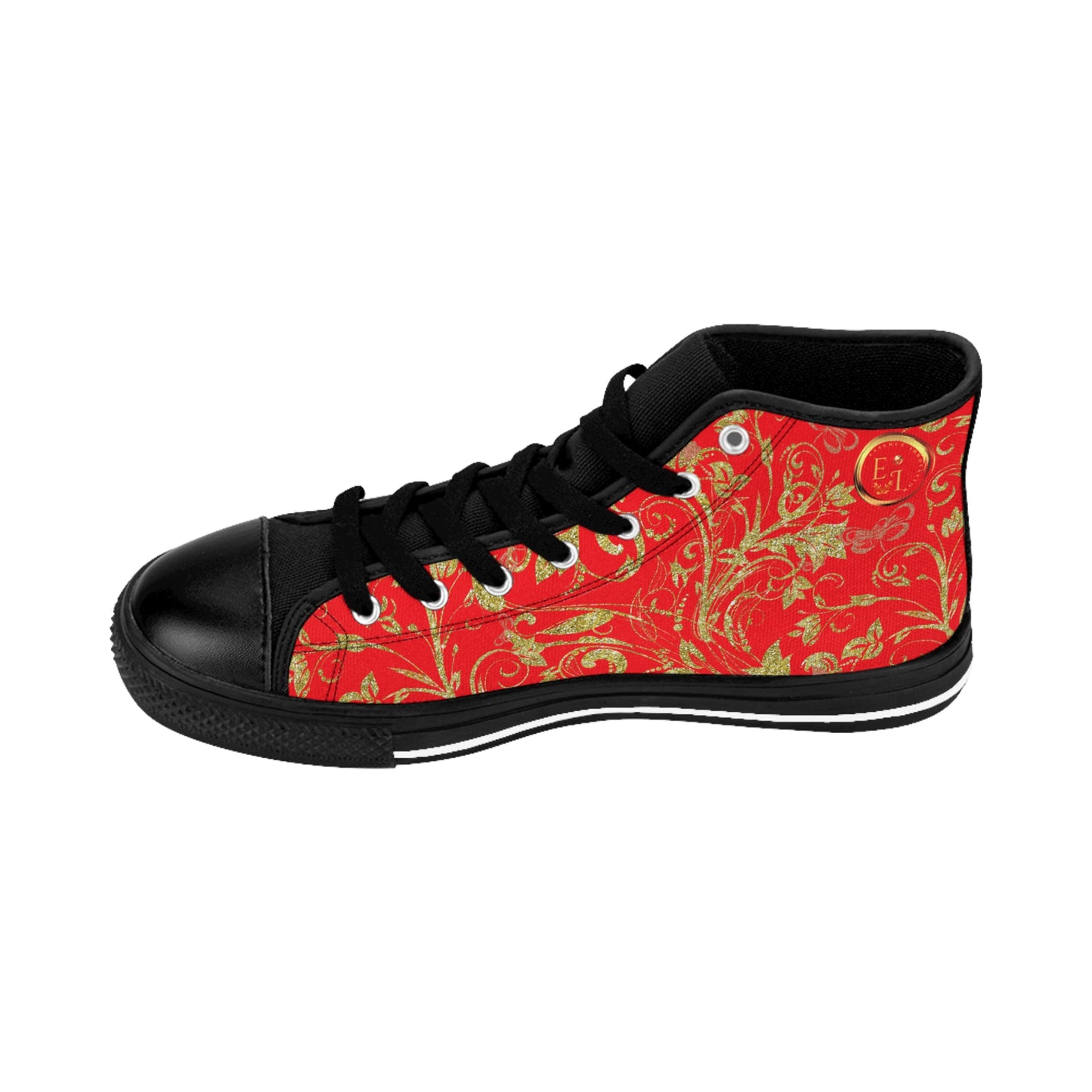 Bohemian Butterfly Hightops IX | Black Sole | Red