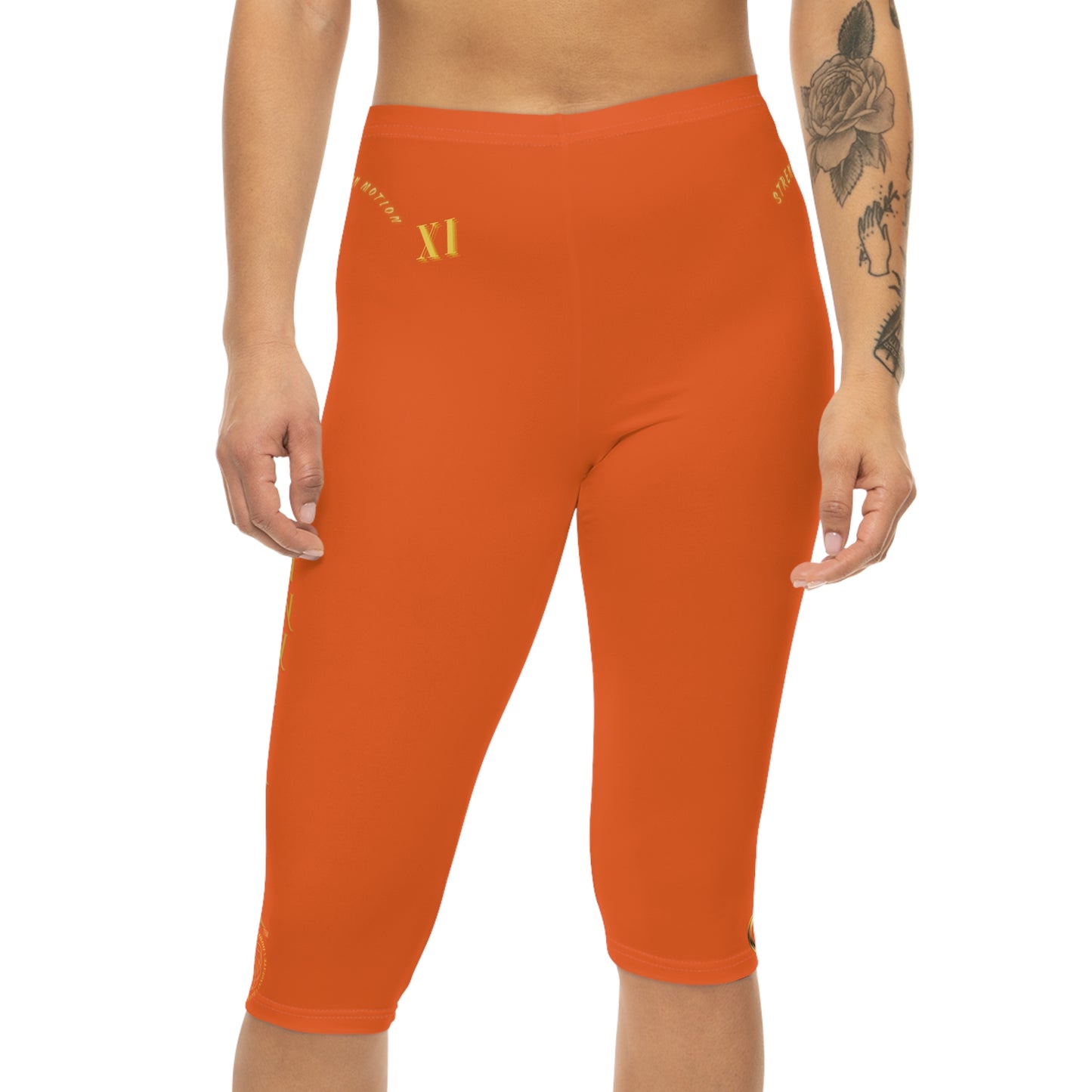 Seek More CL XI | Capri Leggings | EI Sports | Orange