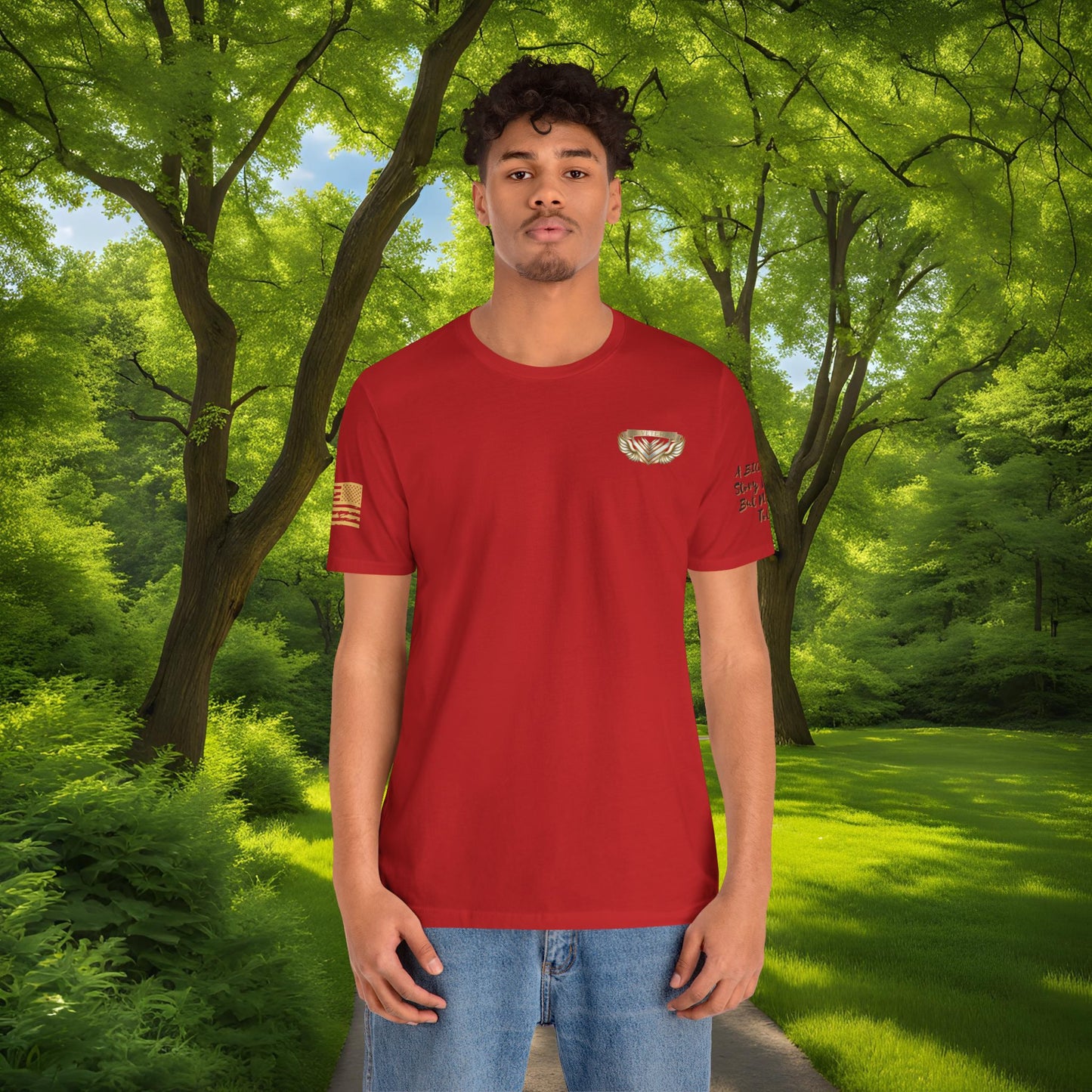 Essence Red Veteran Tee – Patriotic Tribute T-Shirt