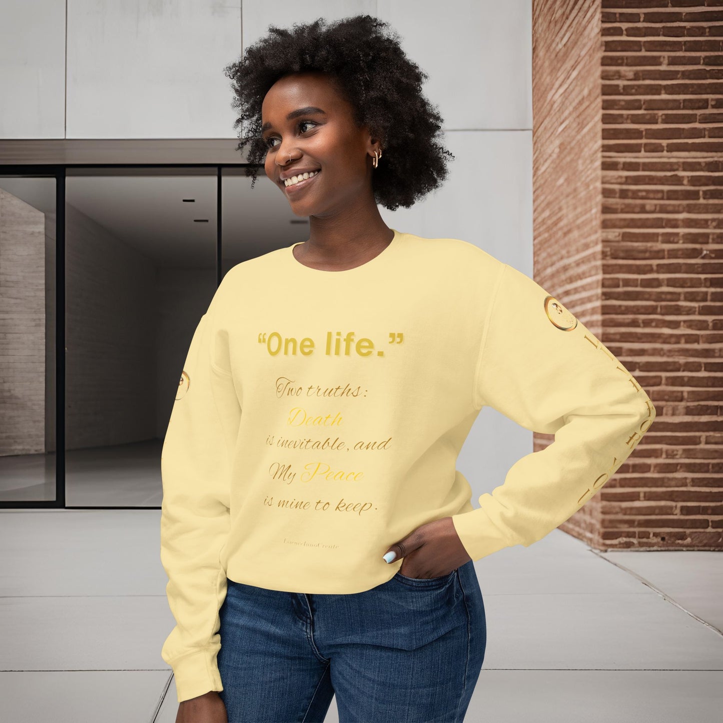 One Life Sweatshirt Butter | The Radiant Edition | EI Apparel